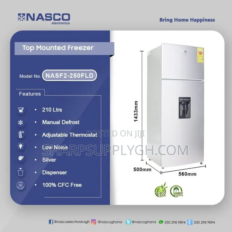 Nasco 210ltrs Top Mounted Freezer