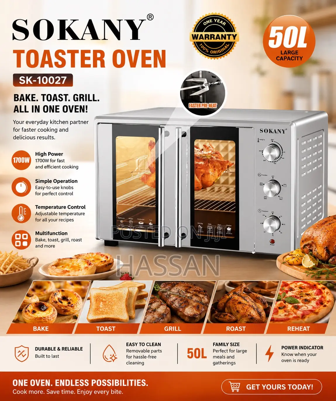 Toaster Oven 50Litres