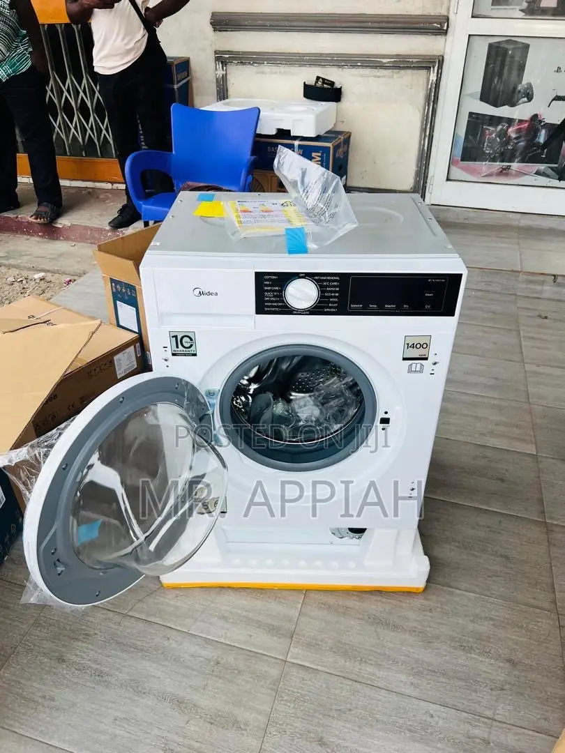 Check Out Durable Midea 8kg Front Load Washing Machine(White)
