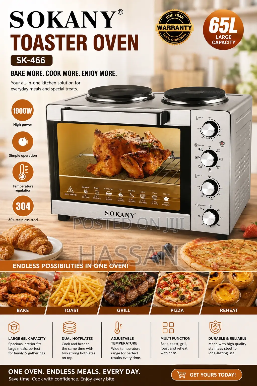 Toaster Oven 65Litres