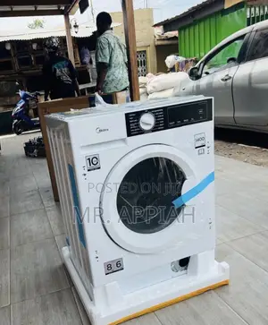 Efficient Midea 8kg Fully Automatic Washing Machine(White).