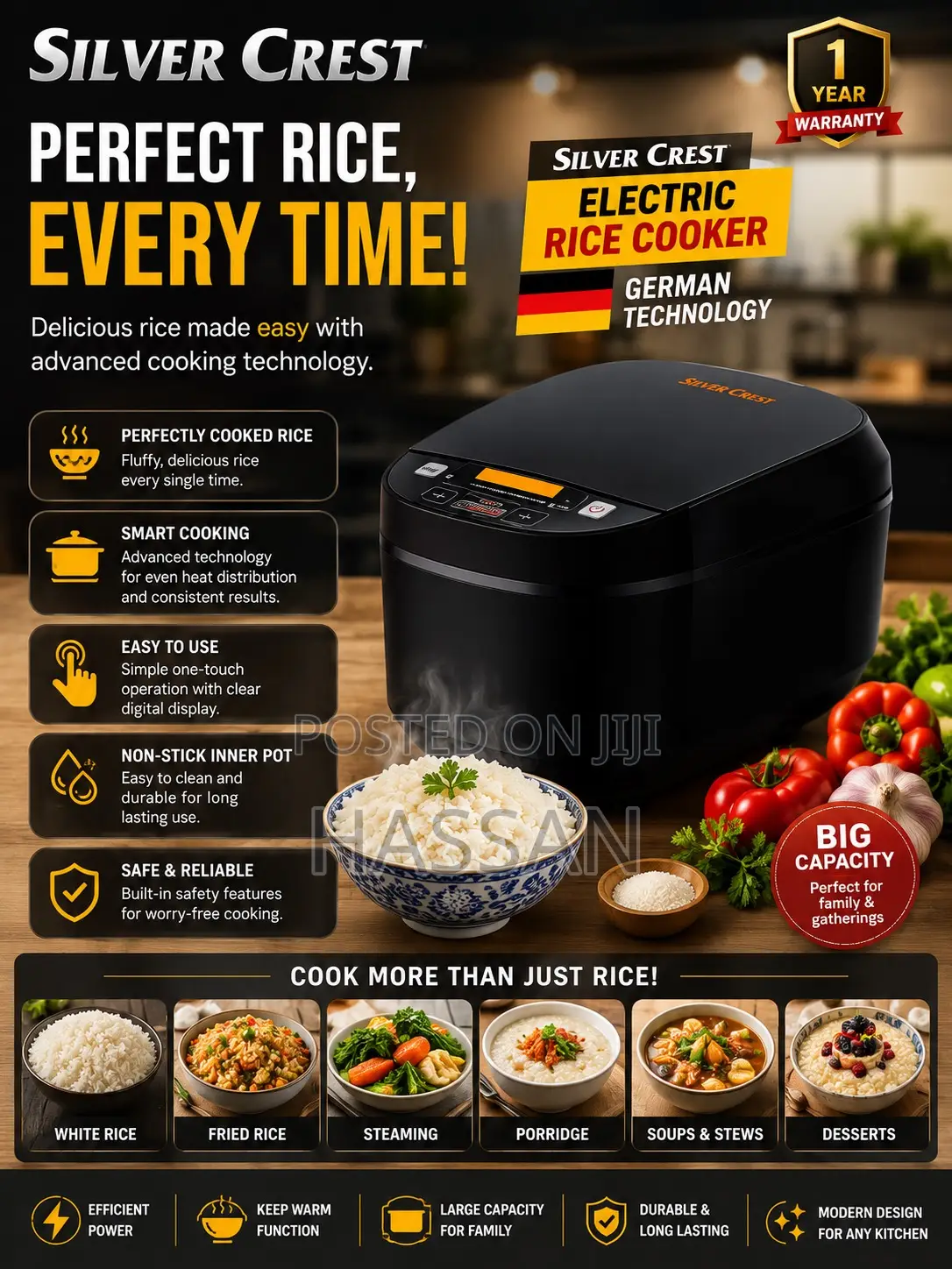 Electric Rice Cooker 5Litres