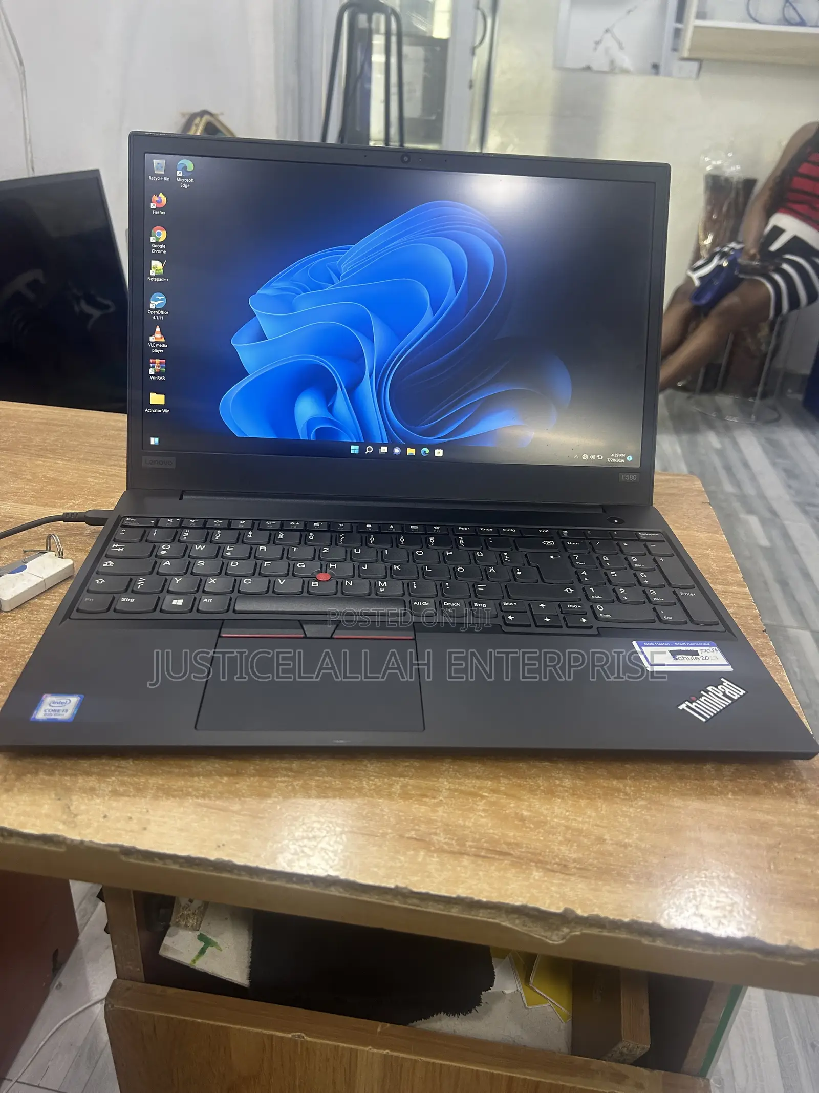 Laptop Lenovo ThinkPad E580 8GB Intel Core i3 SSD 256GB