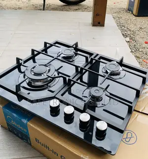 Recommend Black Midea 60cm 4 Burner Gas Hob| Black Glass [60GJ084]