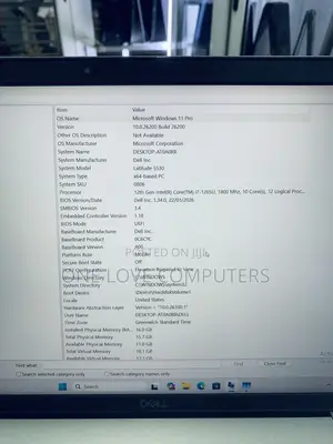 Laptop Dell Latitude 5530 16GB Intel Core i7 SSD 512GB