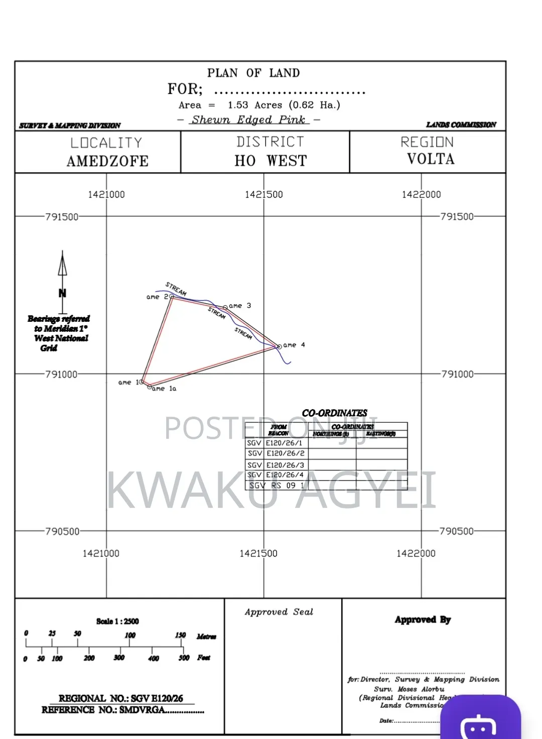 1.53 Acres of Land for Sale at Amedzofe, Volta Region