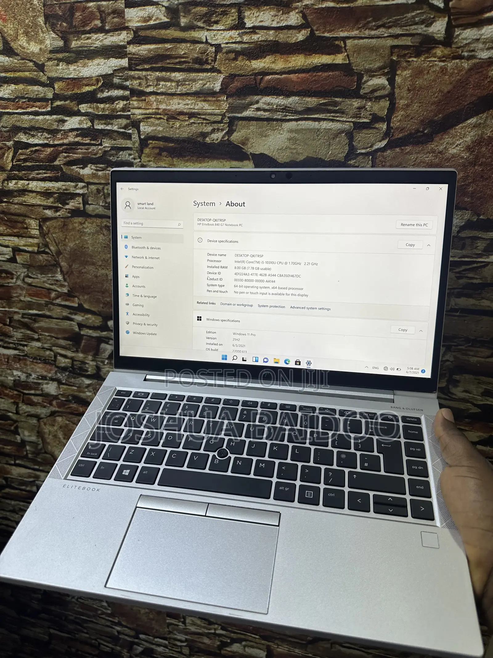 Laptop HP EliteBook 840 G7 8GB Intel Core i5 SSD 256GB