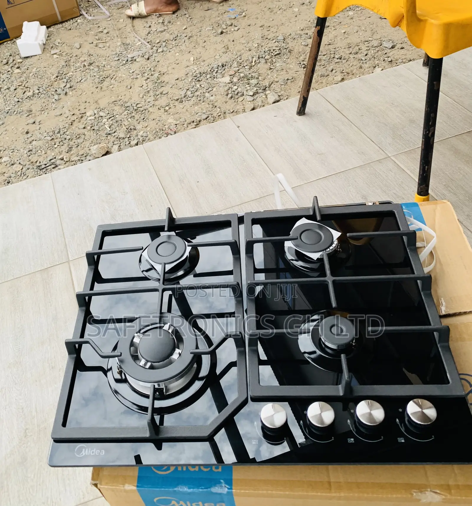 Lastest Black Midea 60cm 4 Burner Gas Hob| Black Glass [60GJ084]