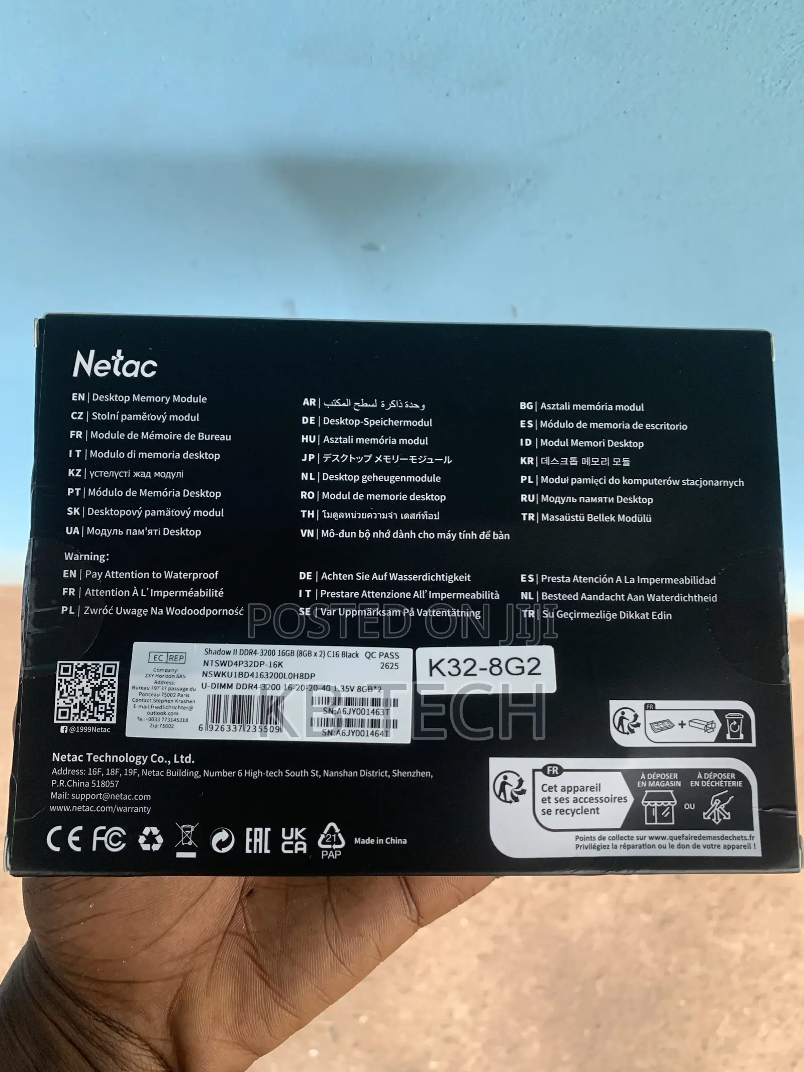 Netac 8x2 (16gb) Ddr4 Ram