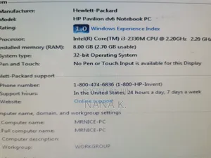 Laptop HP Pavilion 15 8GB Intel Core i3 HDD 500GB