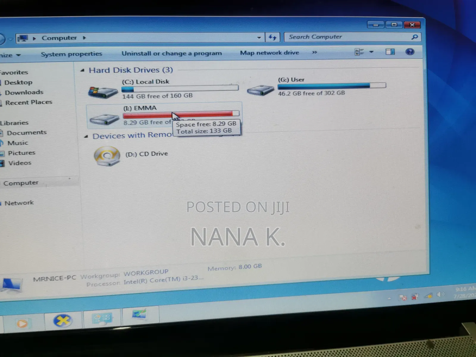 Laptop HP Pavilion 15 8GB Intel Core i3 HDD 500GB