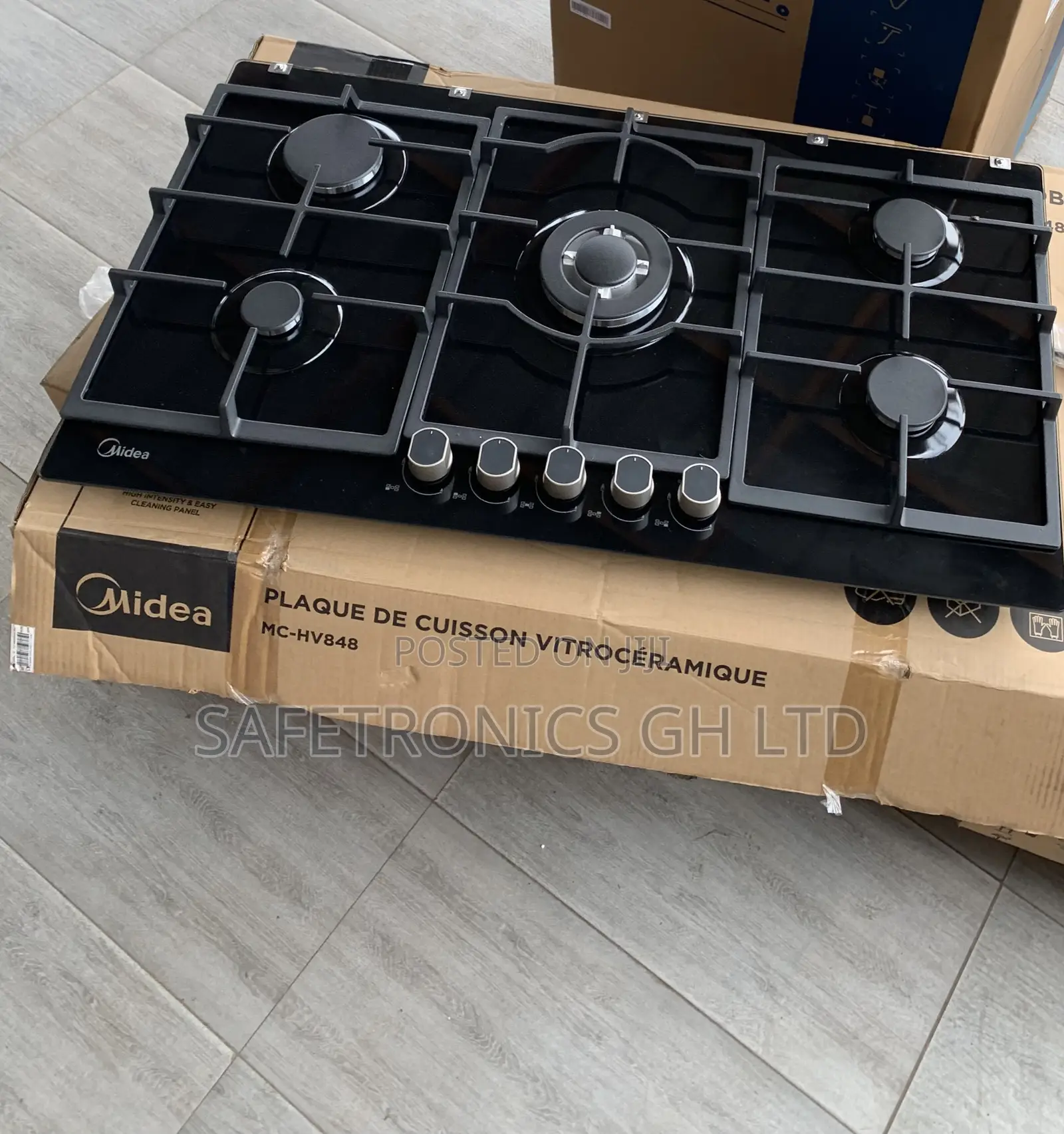 Kindly Check Built-in Midea 5 Burner Gas Hob - 90cm (90GQ095)