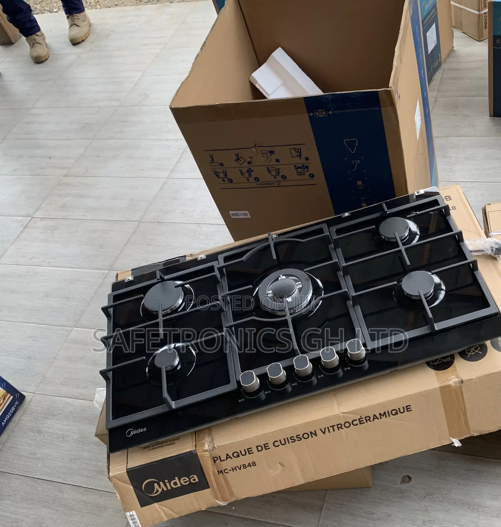 Kindly Check Built-in Midea 5 Burner Gas Hob - 90cm (90GQ095)