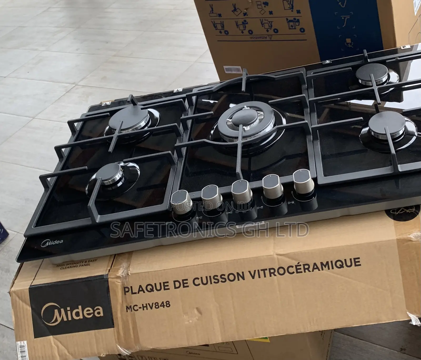 Correct Best Built-in Midea 5 Burner Gas Hob - 90cm (90GQ095)
