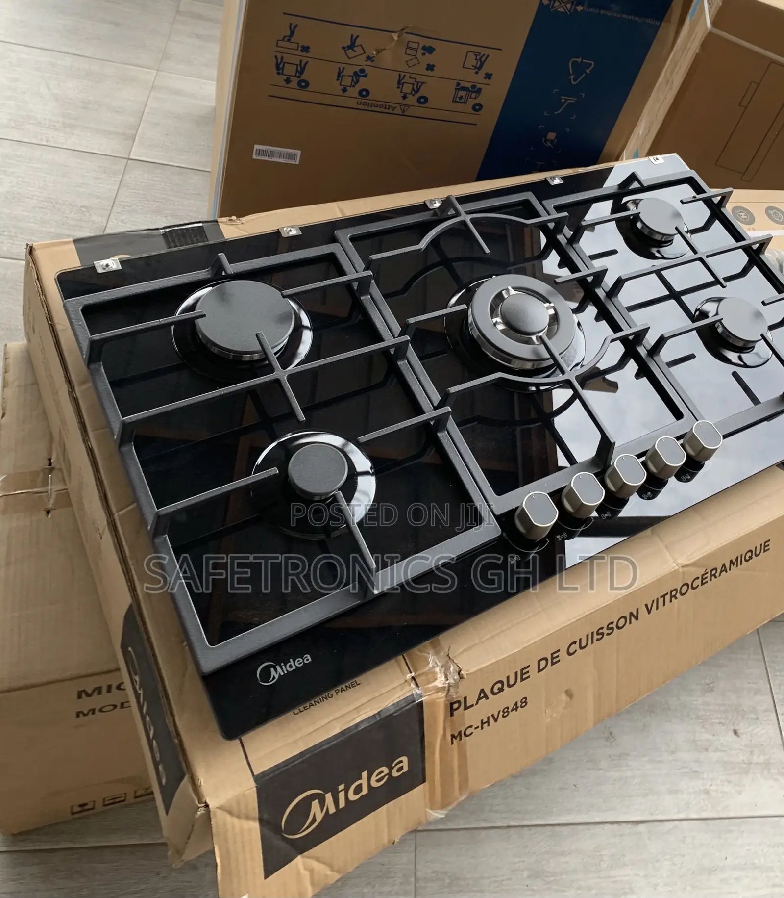 Check Out Built-in Midea 5 Burner Gas Hob - 90cm (90GQ095)