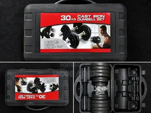 Chrome 30kg Adjustable Dumbbells