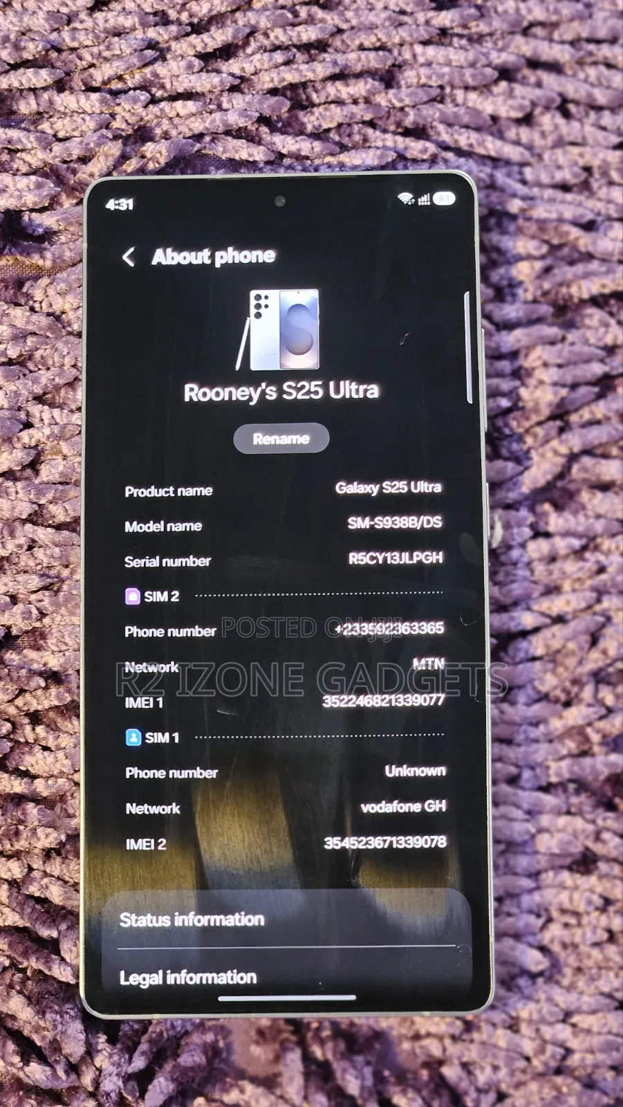 Samsung Galaxy S25 Ultra 256 GB Silver
