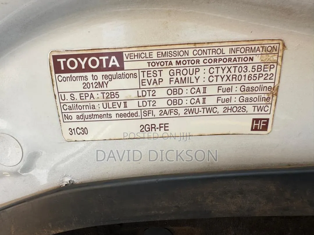 Toyota Highlander 2012 White