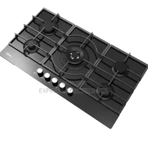 Midea 90Gq095 Built-in Gas Stove, 5 Burners, 60X50 Cm - Black