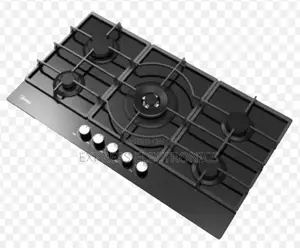 Midea 90Gq095 Built-in Gas Stove, 5 Burners, 60X50 Cm - Black