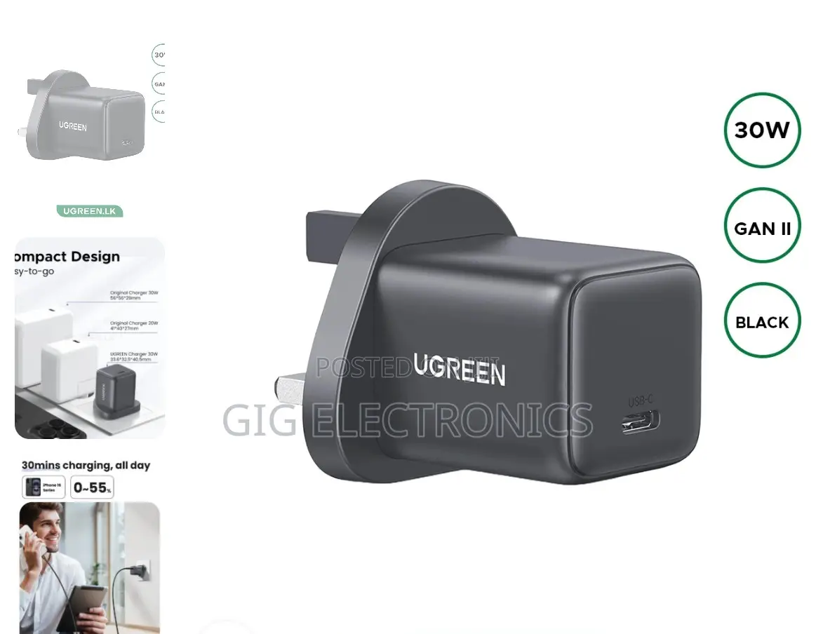 UGREEN 30W Type-C GaN Fast Charger UK