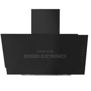 Midea 90cm Angled Cooker Hood W/ Black Tempered Glass