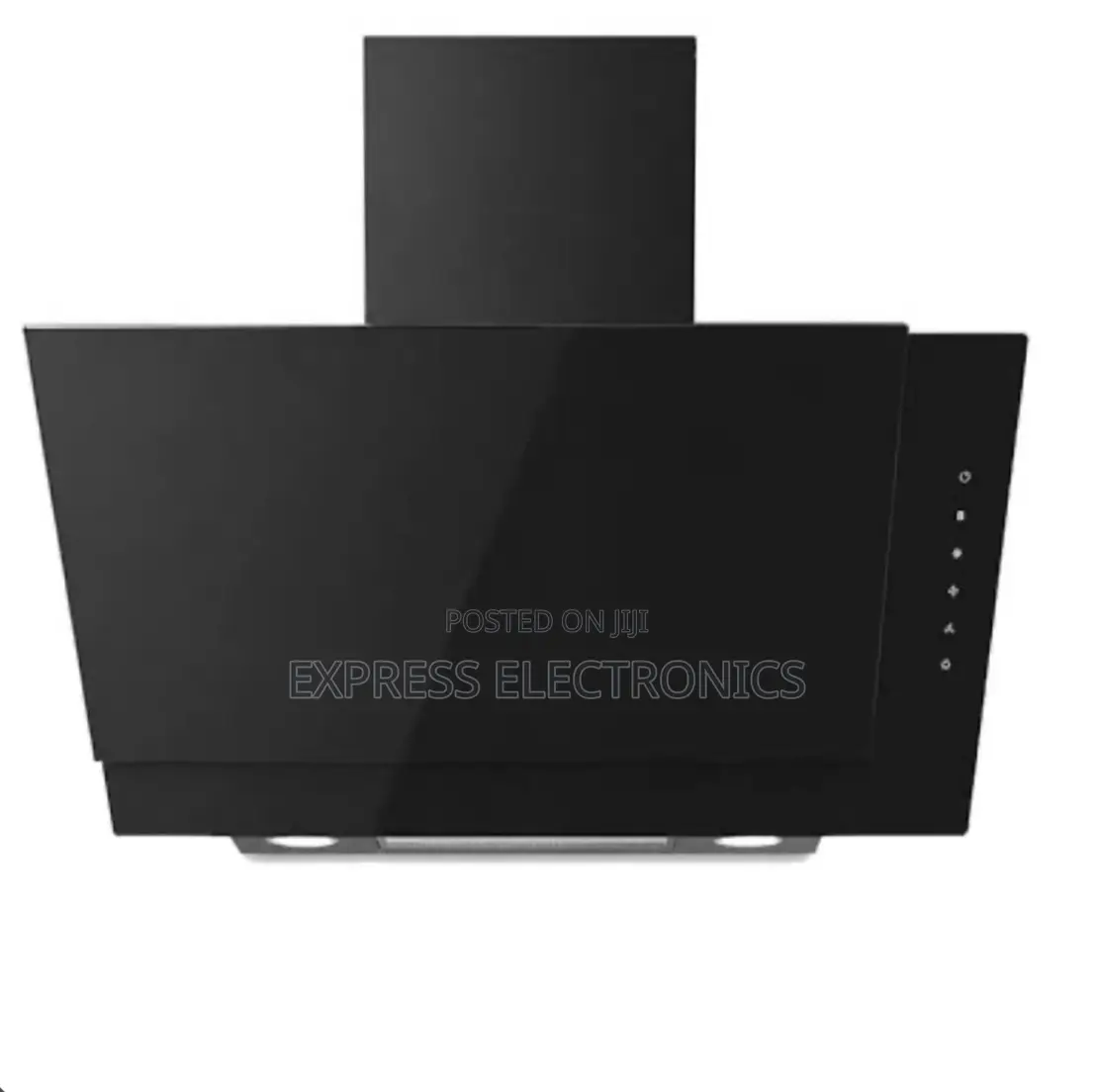 Call  Midea 90cm Angled Cooker Hood W/ Black Tempered Glass