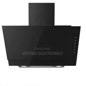 Call  Midea 90cm Angled Cooker Hood W/ Black Tempered Glass