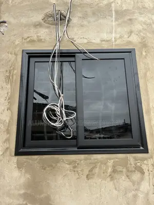 Ks50 Black Frame and Dark Glass Sliding Windows With Net and Locks