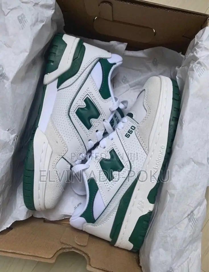 New Balance 550 "White/Team Forest Green" Sneakers