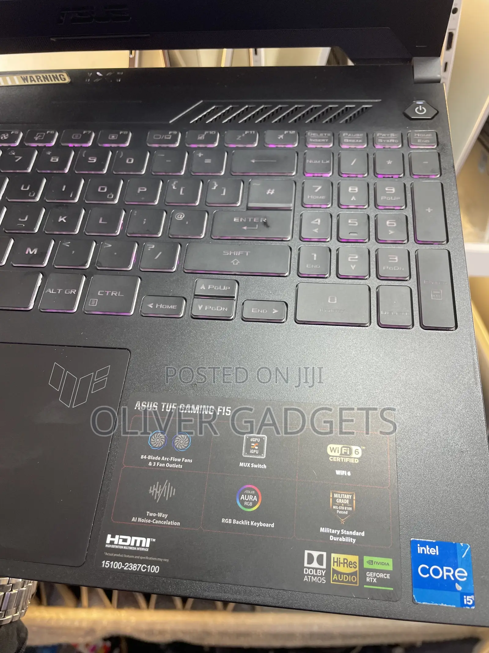 Laptop Asus TUF Gaming F15 16GB Intel Core i5 SSD 512GB