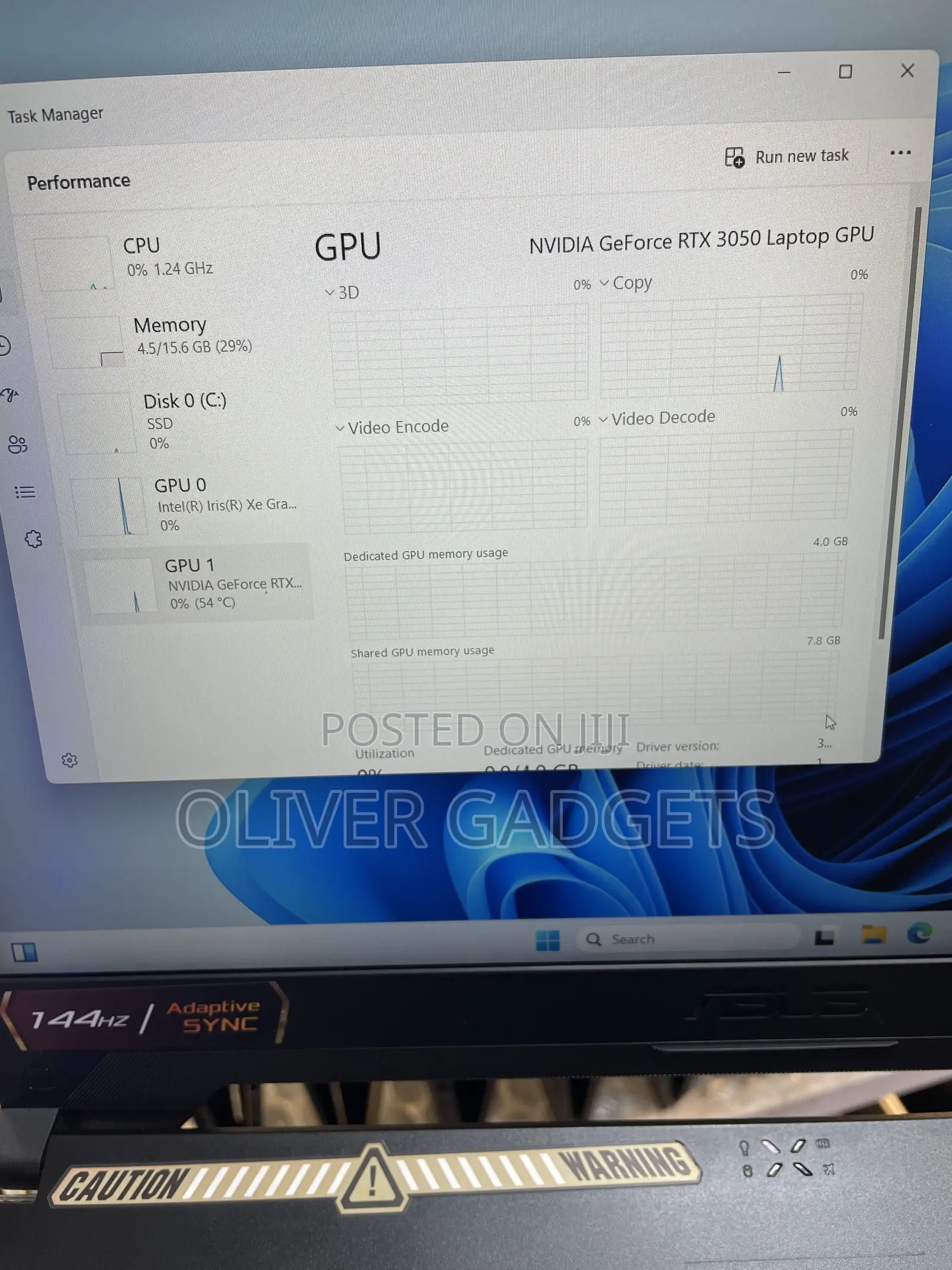 Laptop Asus TUF Gaming F15 16GB Intel Core i5 SSD 512GB