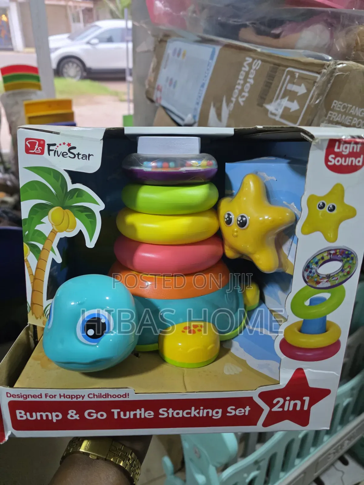 2in1 Bump Go Crawling Stackable Turtle Light Sound 6-12months