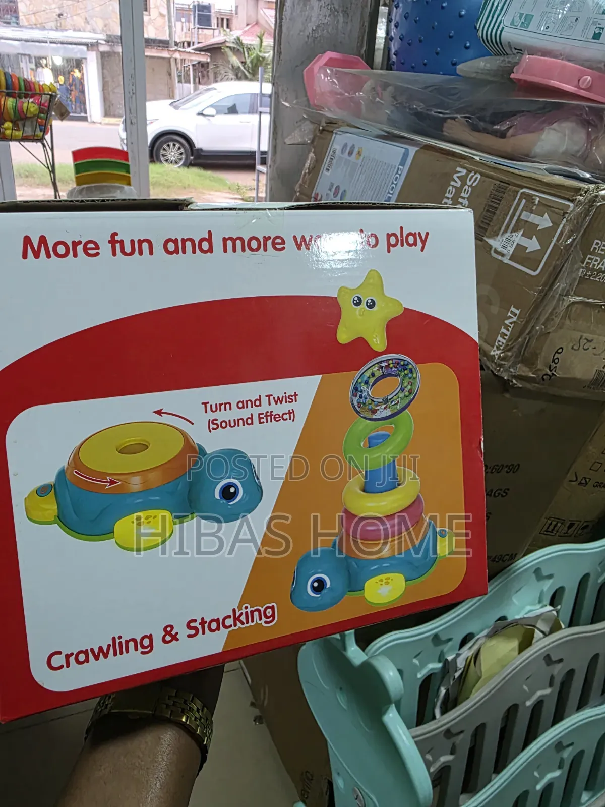 2in1 Bump Go Crawling Stackable Turtle Light Sound 6-12months