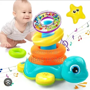 2in1 Bump Go Crawling Stackable Turtle Light Sound 6-12months