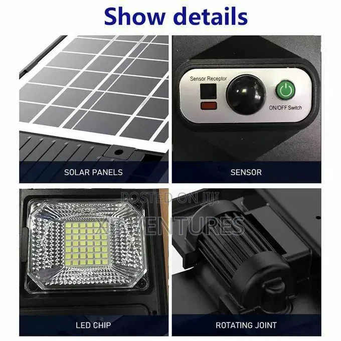 12000 Lumens 504 LED Solar Outdoor Motion Sensor Light -