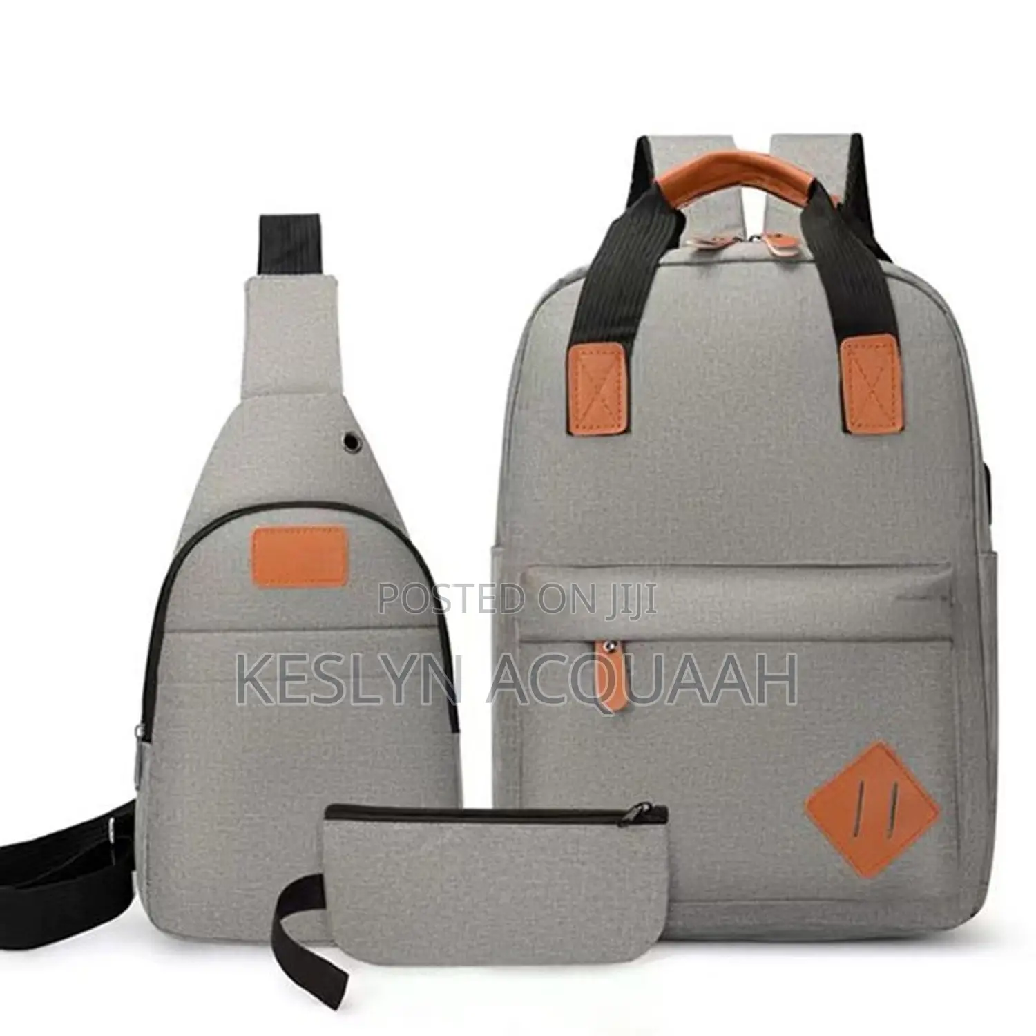 School Backpack With USB Slot-Black’ 711070