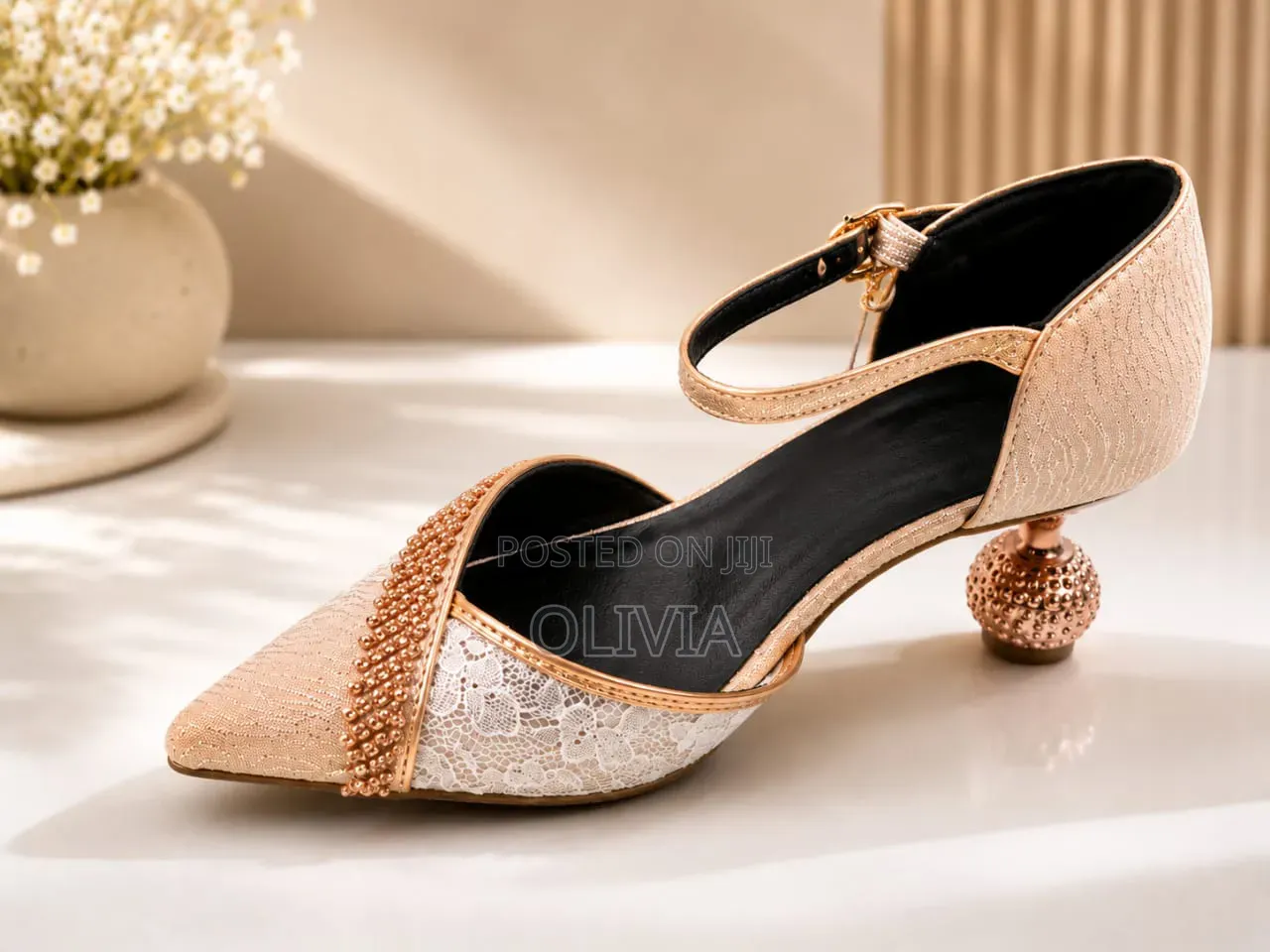 Elegant Ankle Strap High Heels for Women