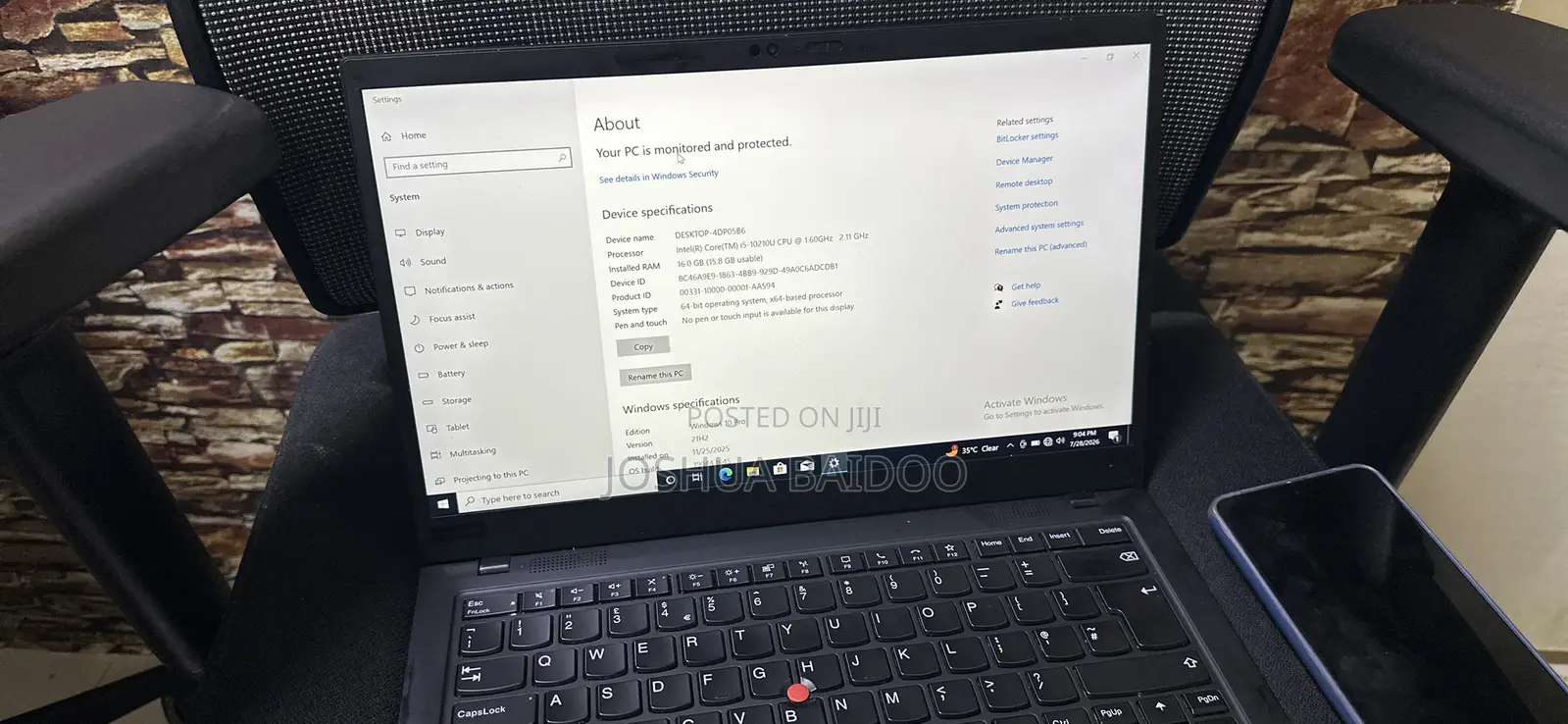 Laptop Lenovo ThinkPad X1 Carbon 16GB Intel Core i5 SSD 256GB