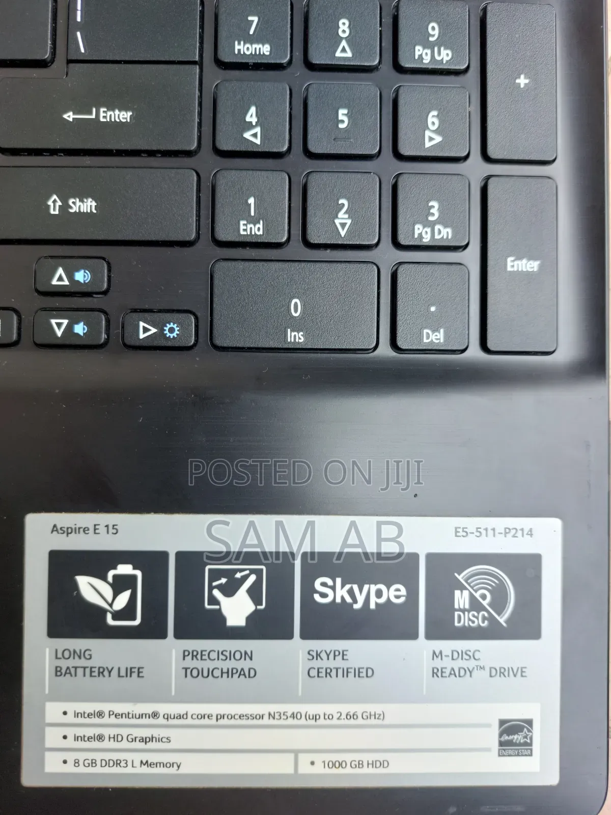 Laptop Acer Aspire 15 8GB HDD 1T