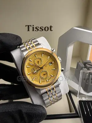 Tissot PRC 200 Two Tone Chrono White Dial Distinct Grid Pattern