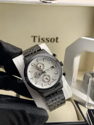 Tissot Black PRC 200 Chrono White Dial With a Grid Pattern