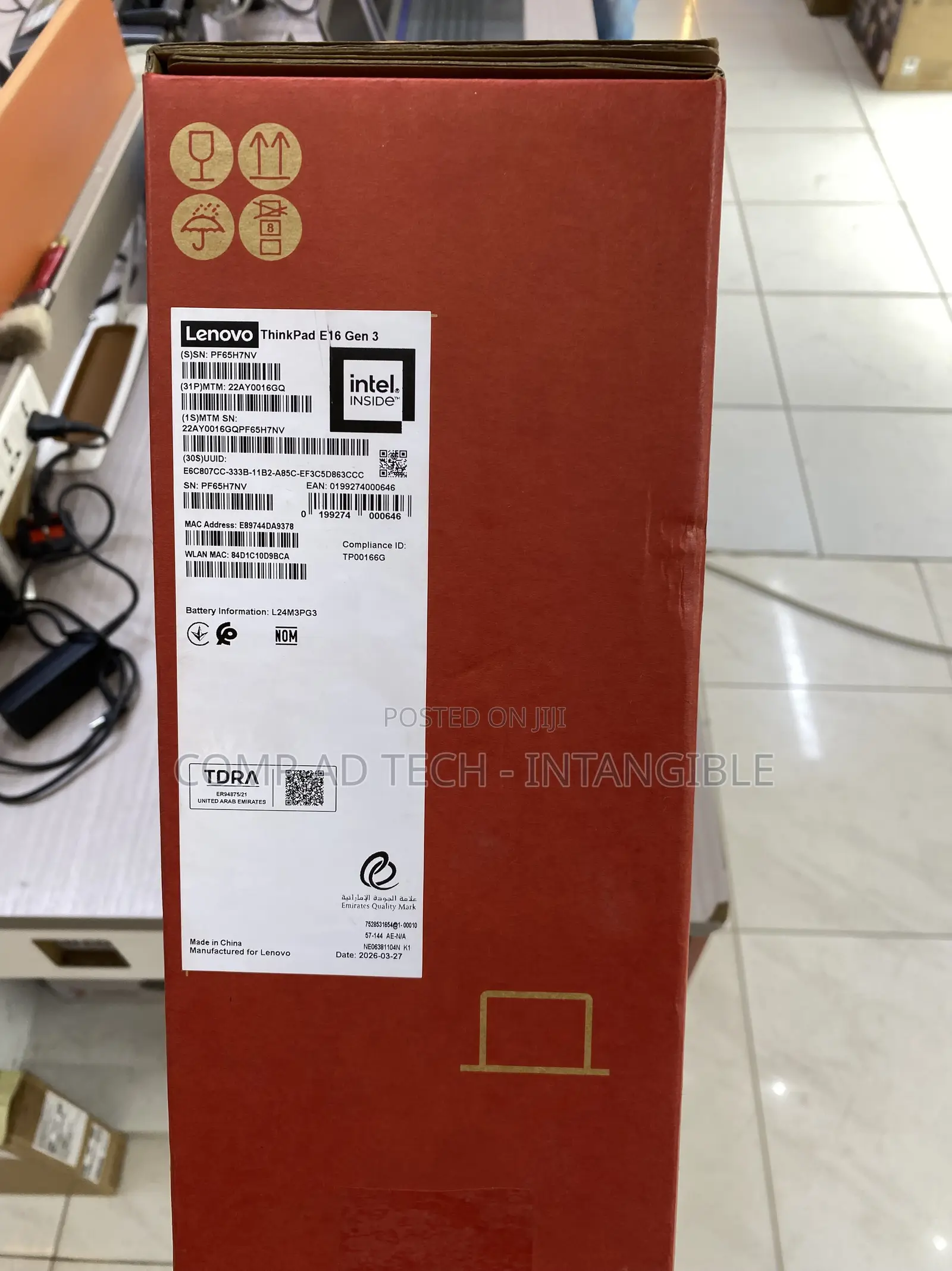 New Laptop Lenovo ThinkPad E16 Gen 3 16GB Intel Core Ultra 7 SSD 512GB