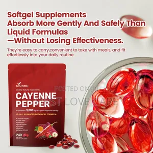 VivoNu Cayenne Pepper Softgels | Leg Vein Heart Support, Beetroot