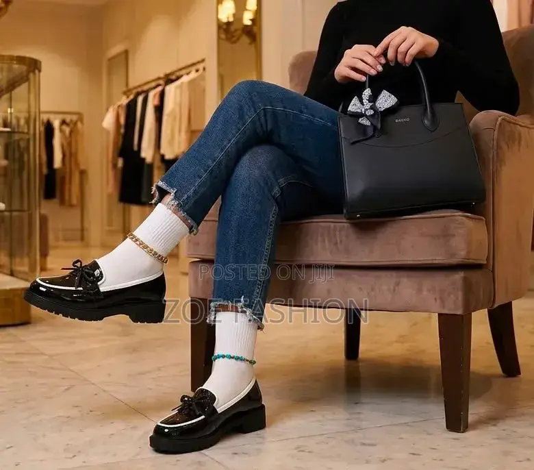 Ladies Classic Loafers Shoe and Bag