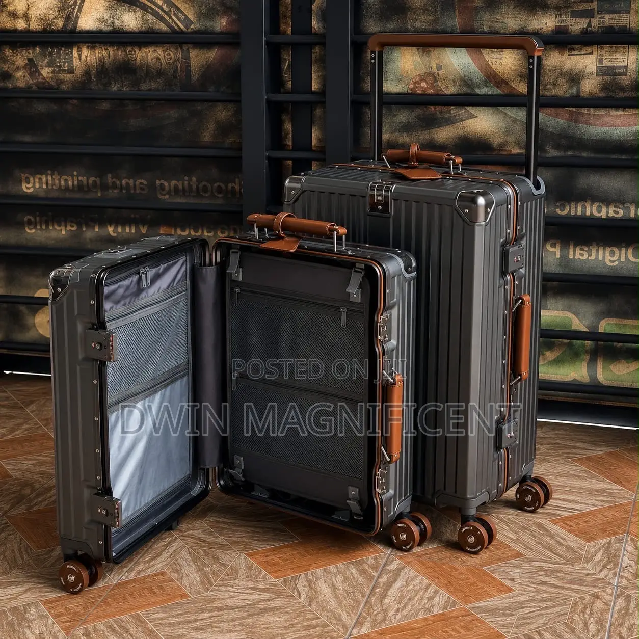 360 Degree Spinner Wheels, Security Locks and Cup Holder