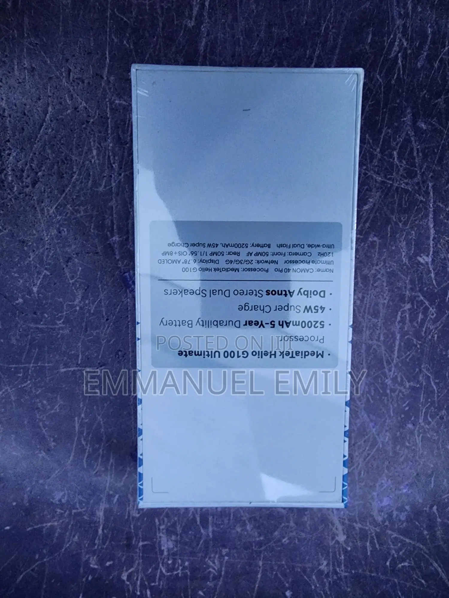 New Tecno Camon 40 Pro 5G 256 GB Black