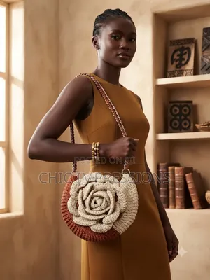 Curved Elegance Crochet Bag