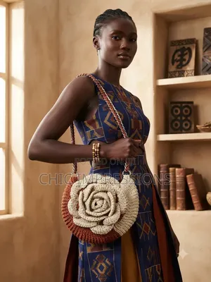Curved Elegance Crochet Bag