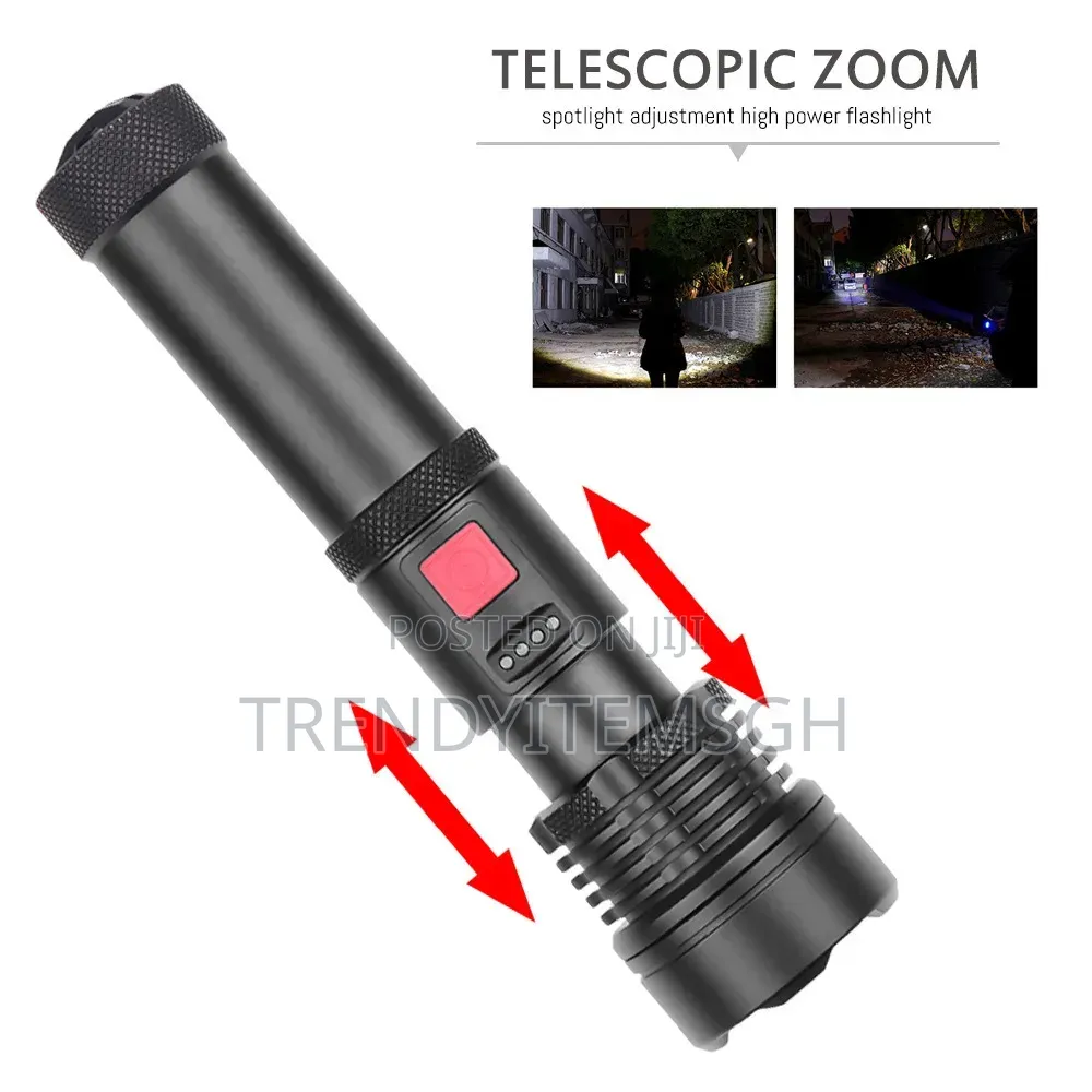 Green Lyca Portable Rechargeable Flashlight – 300 Lumens LED Torch